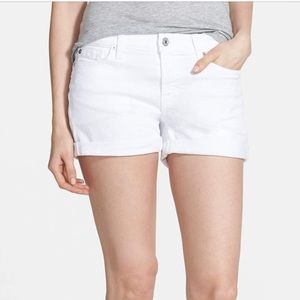 7 FOR ALL MANKIND Cuffed Denim White Shorts